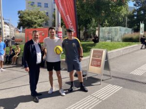 Marcus Franz, Paul Stich und Philip, einer der Sieger der Gaberl-Challenge © Berger