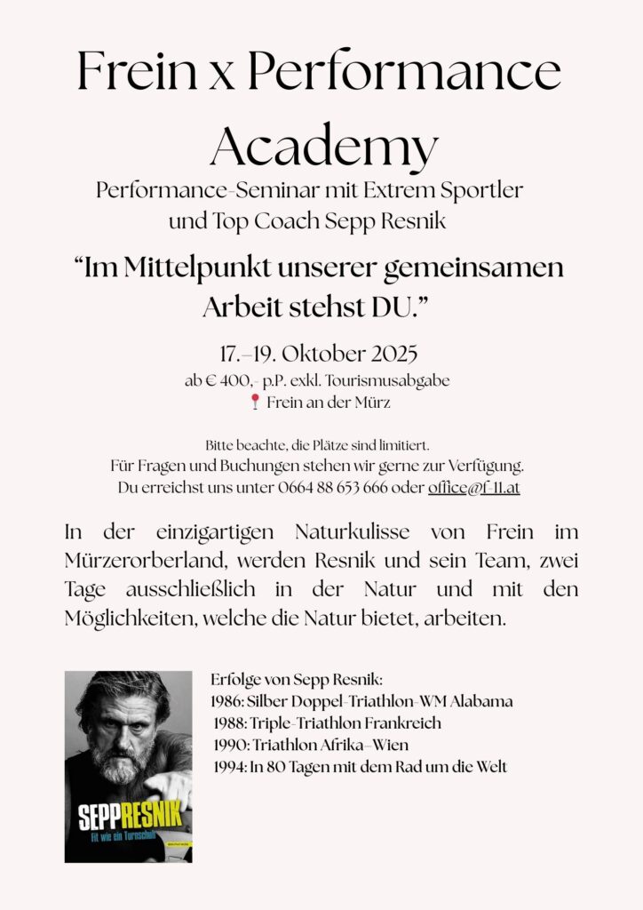 Performance Academie mit Sepp Resnik