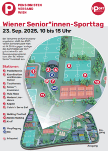 Von Krolf bis Paddeltennis - so finden Sie die Bewegungsangebote auf dem Gelände. © PVÖ-Wien