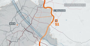 Die Bau der ersten Etappe der S1 Wiener Außenring Schnellstraße - von Groß-Enzersdorf bis zum Knoten Süßenbrunn – soll bereits mit Frühjahr 2026 beginnen. © Asfinag