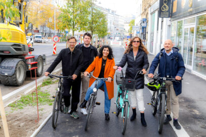 Teilstücke der neuen Radverbindung durch den Alsergrund befahrbar