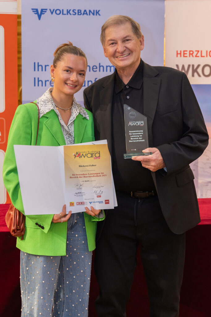 Der Felber bäckt selber – über den Award freuen sich Stefanie und Franz Felber (© Sandra Oblak).