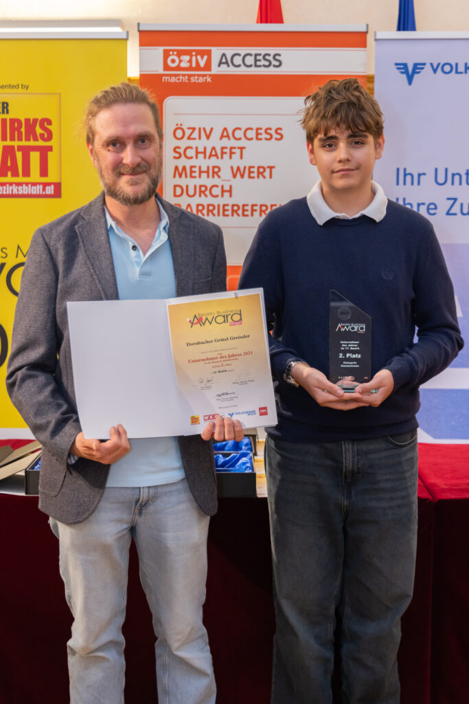 Michael Kerzendorfer und sein Sohn von der Dornbacher Grätzl-Greisslerei (© Sandra Oblak).