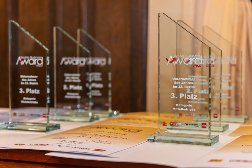 Die begehrten Awards © Sandra Oblak