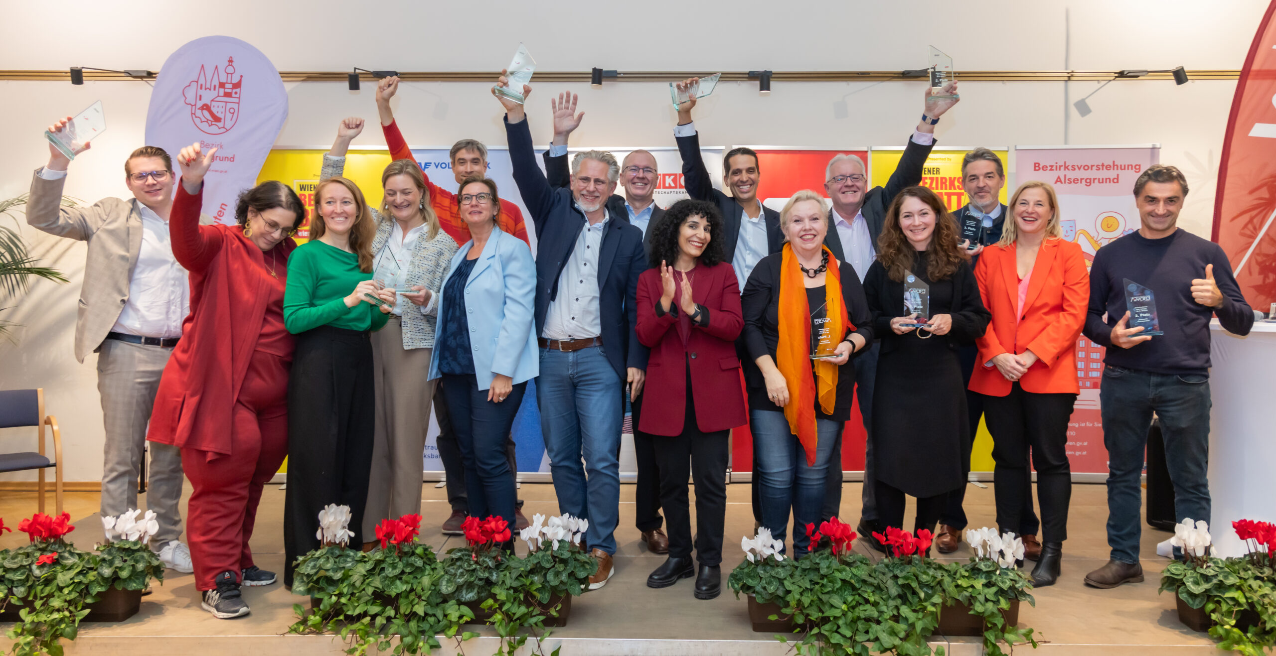 Großer Jubel bei den Bezirks Business Awards am Alsergrund