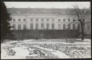 Außenansicht des Neuen Allgemeinen Krankenhauses in Richtung Währinger Gürtel, 1989