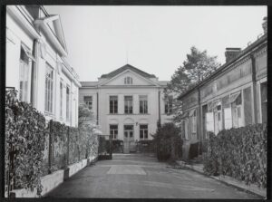 Escherich-Pavillon der Kinderklinik und Wenckebach-Pavillon der I. Medizinischen Klinik des Allgemeinen Krankenhauses, 1964