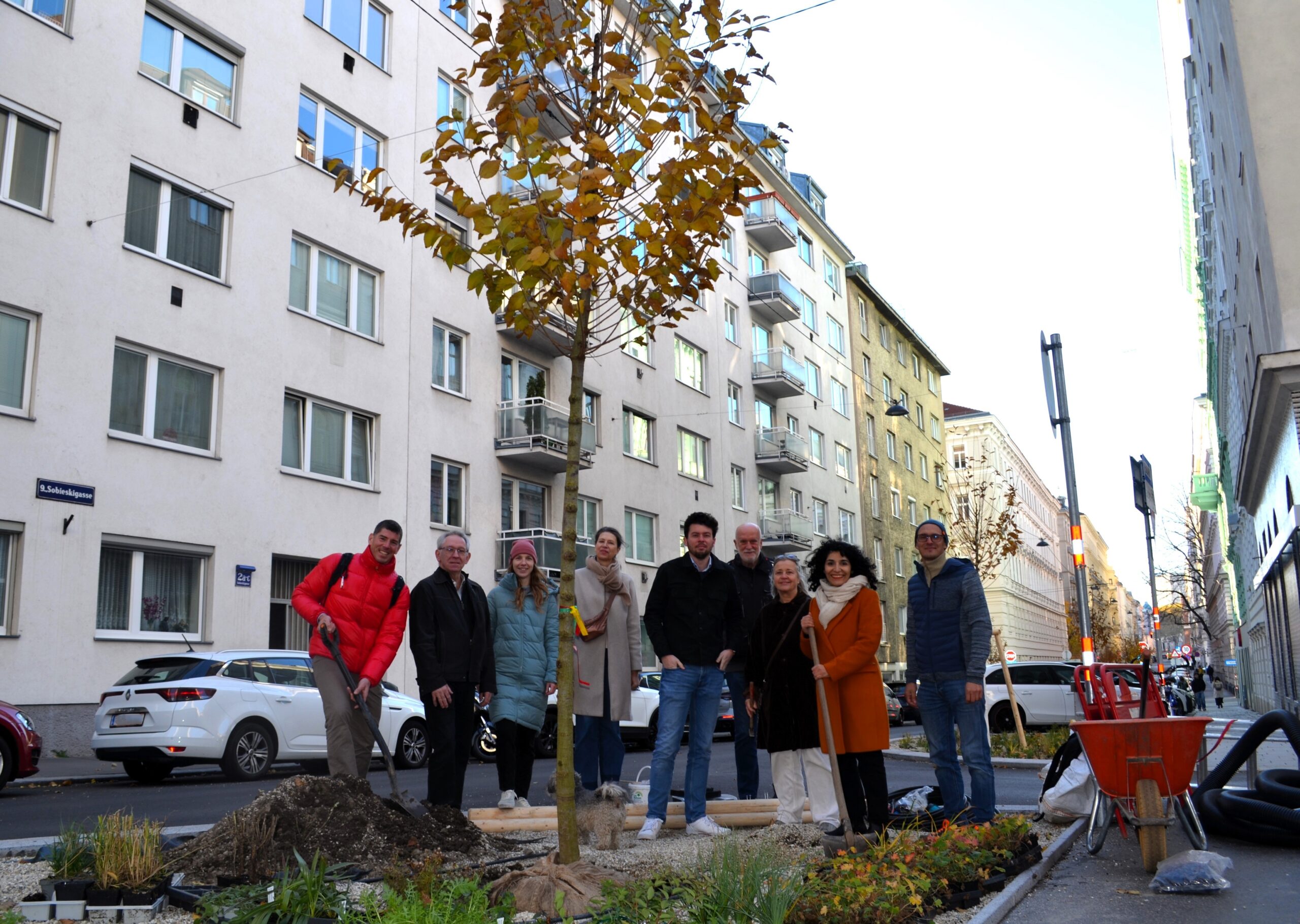 Grün-Upgrade: Erste Bäume für Wilhelm-Exner-Gasse