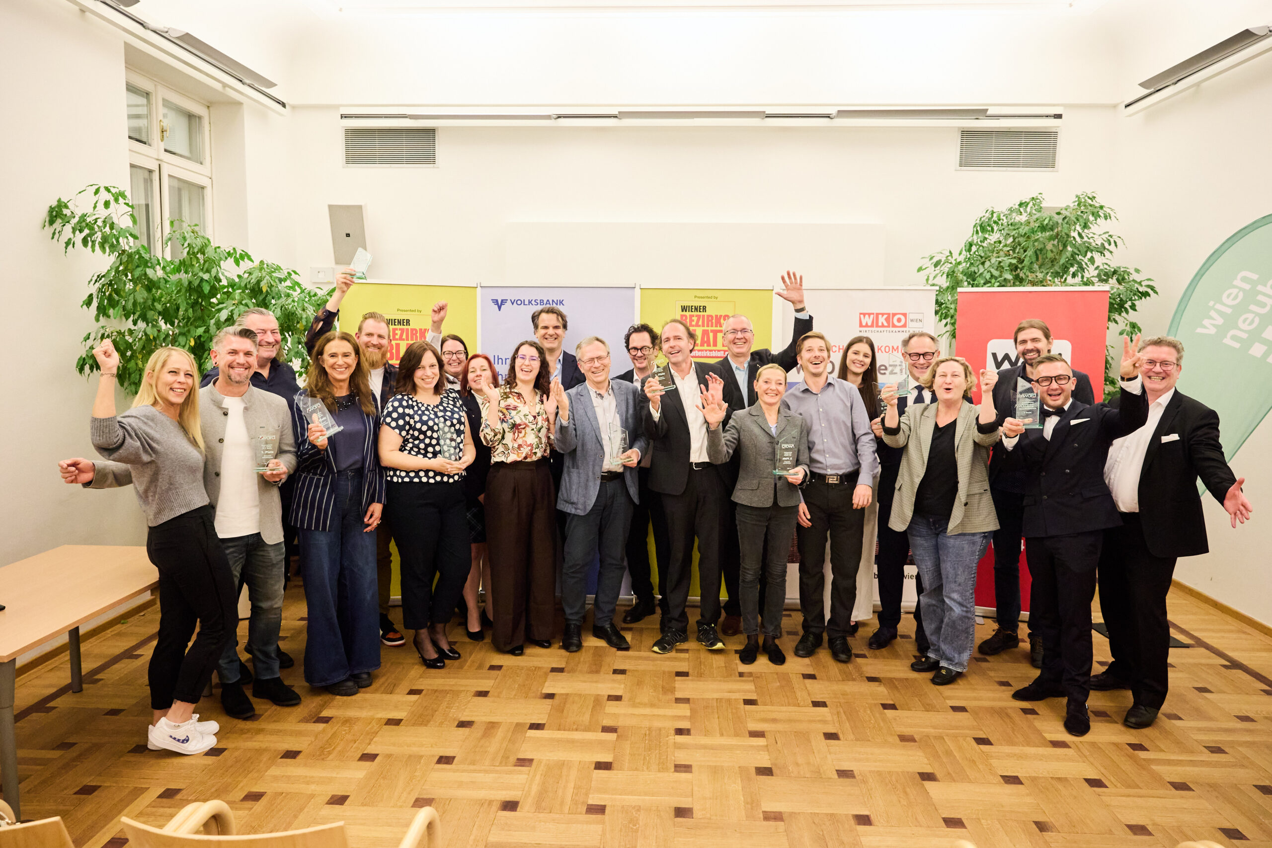 Jubel & Trophäen: Der Bezirks Business Award in Neubau