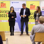 Die Volksbank, vertreten durch Seda Goha (l.) und Jennifer Kral, unterstützt die Business Awards.