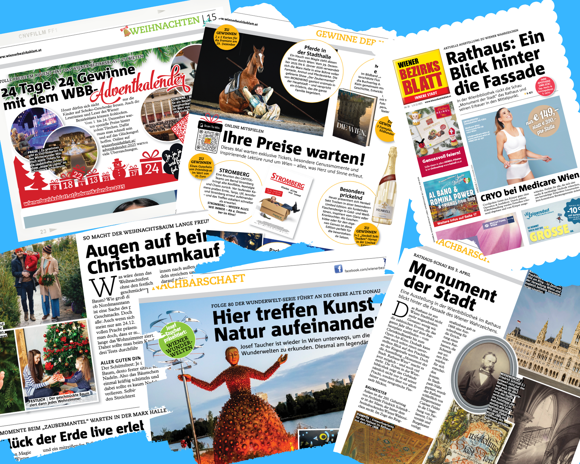 Druckfrisch am Markt: Das neue WBB mit Infos aus 23 Bezirken!