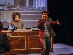 Gin Müller, Edwarda Gurrola, Mariama Nzinga Diallo & Sandra Selimović – JUSTITIA! Identity Cases © Christine Miess