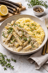 Winterlich genießen: Schwarzwurzel-Ragout trifft auf Polenta