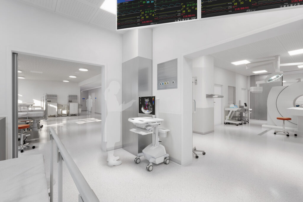 Visualisierung Schockraum ZNA © ARGE INA / archlab.de