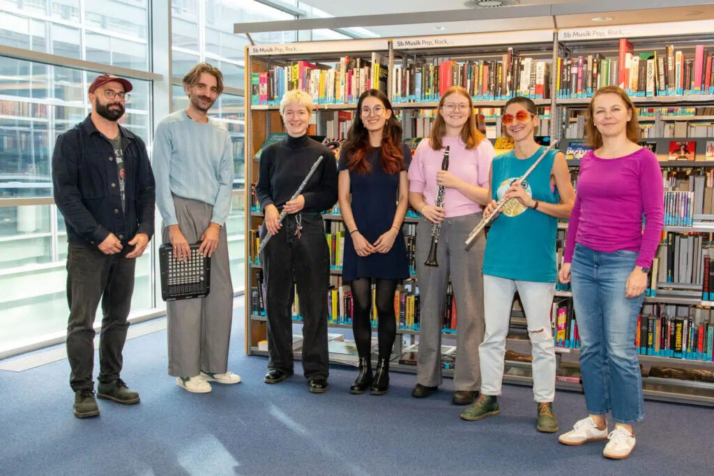 Studierende der Musik Uni Wien musizieren bei den Library Concerts. ©-Library-Concerts