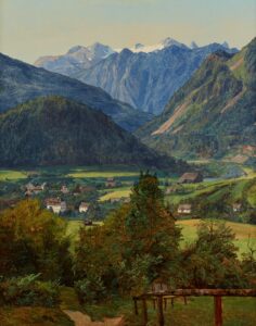 Ferdinand Georg Waldmüller, Der Dachstein vom Sophien-Doppelblick bei Ischl, 1835. © Foto: Johannes Stoll/Belvedere, Wien