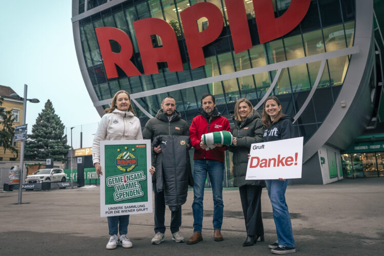 Rapid-Aktion: 1.600 Kilo Sachspenden für die Gruft