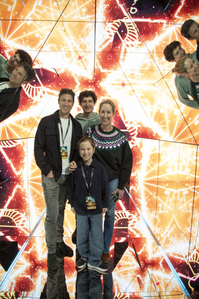 Kati Bellowitsch mit Ehemann Daniel und Söhnen Laurenz und Vincent im Sparkling Trail