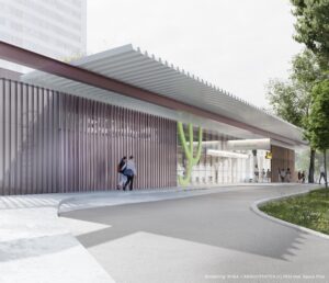 Klinik Landstraße Eingang neu, Rendering © Haas Haas Architektur + X Architekten