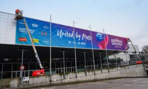 Neuer Look: Stadthalle macht sich bereit für den Song Contest