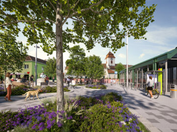 Grätzl rund um die U3-Endstation wird entsiegelt und begrünt