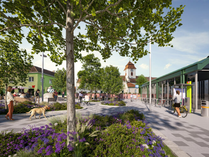 Grätzl rund um die U3-Endstation wird entsiegelt und begrünt