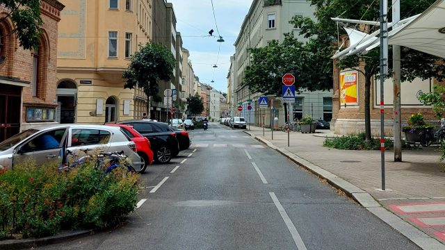 Die Blindengasse könnte Wiens erste "Gesunde Straße" werden. © stadtpsychologie.at