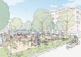 Volkertplatz wird zum klimafitten Grätzl-Wohnzimmer