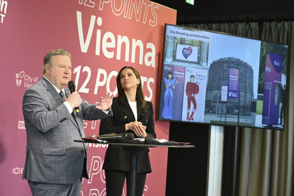 "Der ESC soll in der ganzen Stadt sicht- und greifbar sein", erklärte Bürgermeister Michael Ludwig bei der Präsentation des Mega-Programms. Stat Wien/Christian Jobst