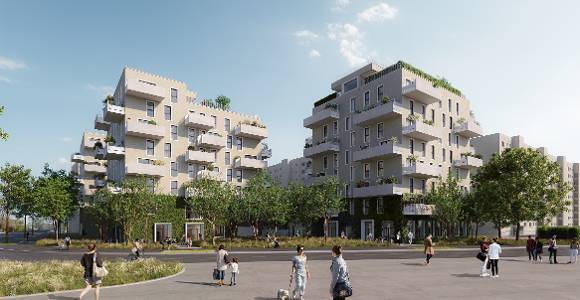 Visualisierung Gemeindebau Neu in der Bernoullistraße © Schreiner, Kastler Büro für Kommunikation GmbH