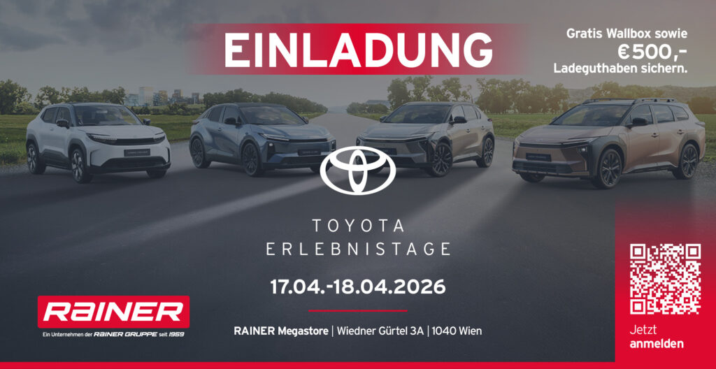 Toyota Erlebnistage im RAINER Megastore am 17. & 18.04.