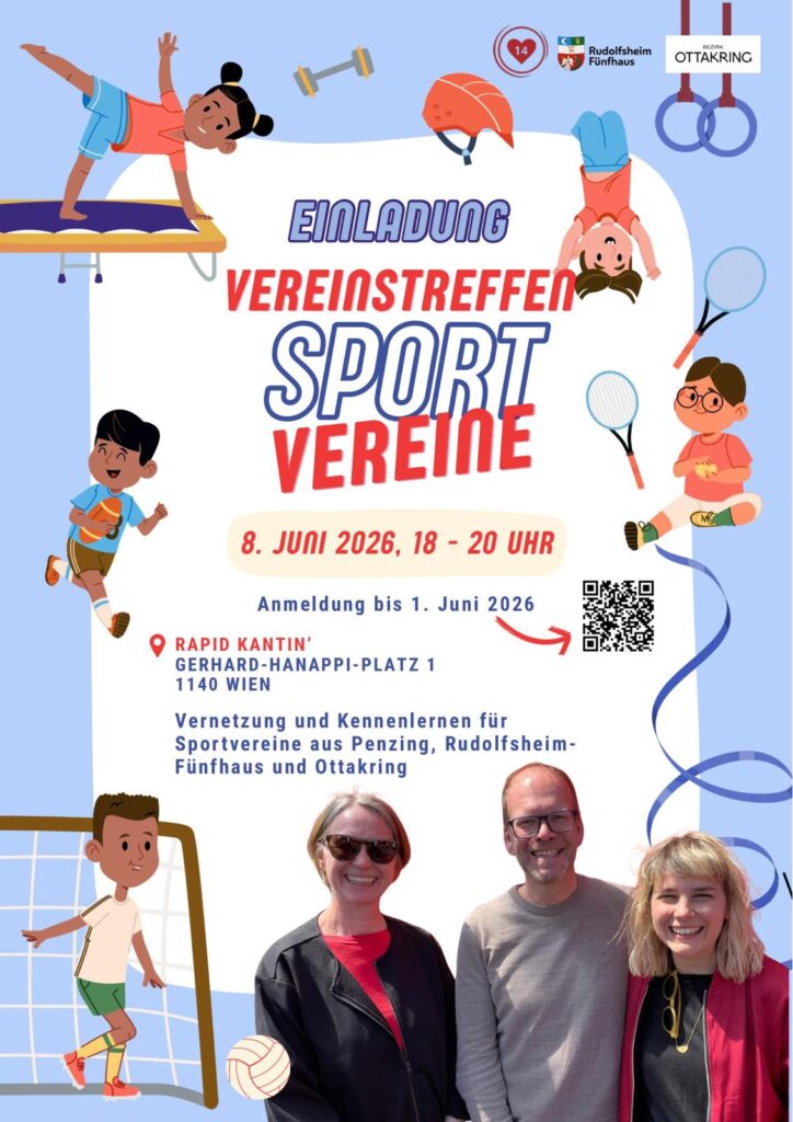 Alle Sportvereine in Bezirken 14, 15, 16 sind herzlich willkommen (Bild: BV 14).