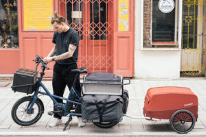 Schnelle Lieferung im Grätzl? Mit einem E-Cargo-Bike von Vello können bis zu 210 Kilogramm Last transportiert werden. © VELLO Bike
