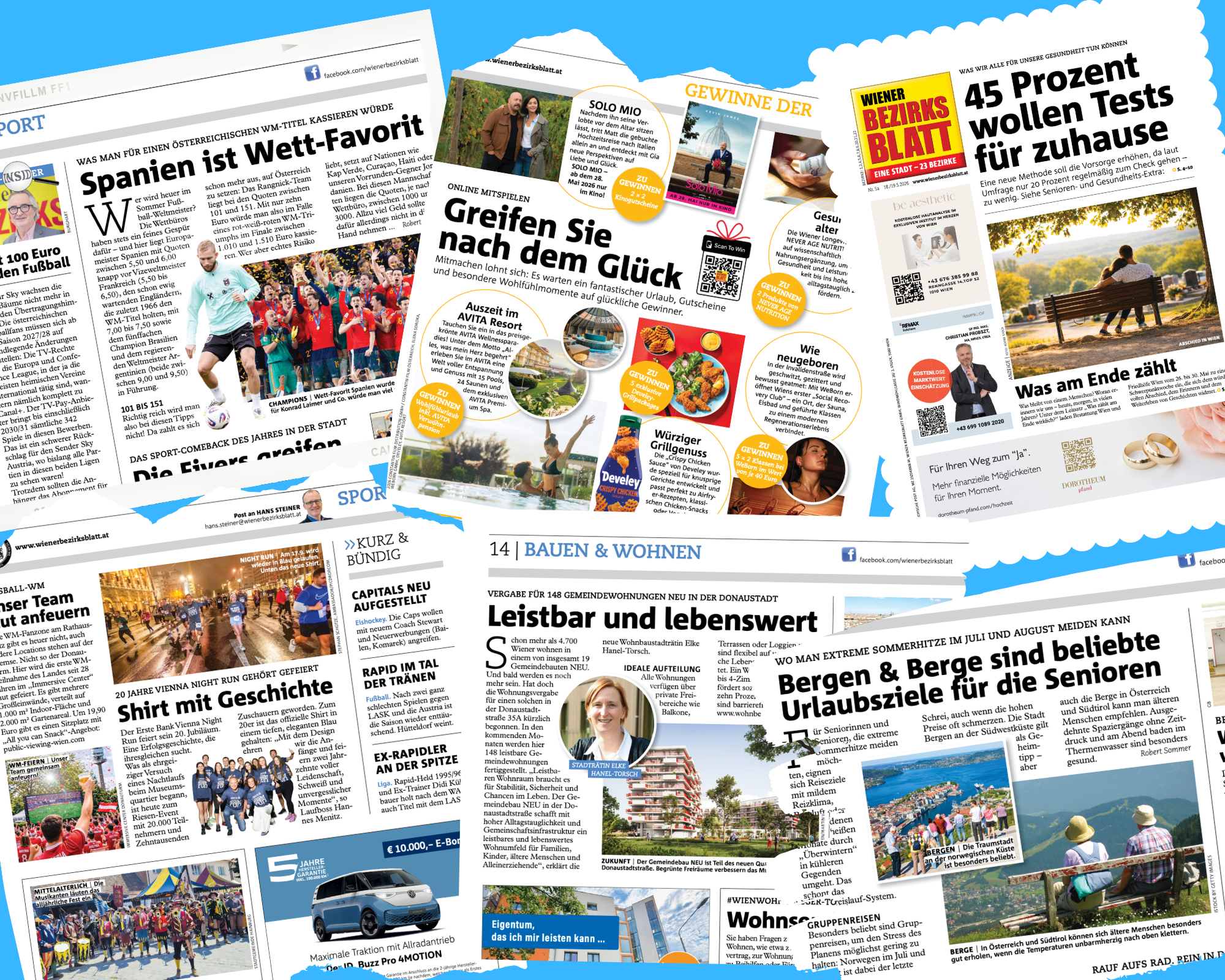 Druckfrisch am Markt: Das neue WBB mit Infos aus 23 Bezirken!
