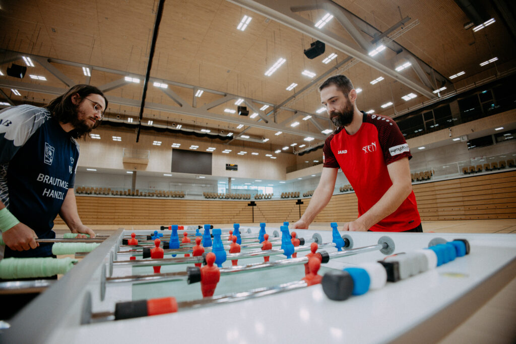 Es ist angerichtet: Auch Tisch-Fußball steht am Programm @ Sport Austria / Michael Meindl