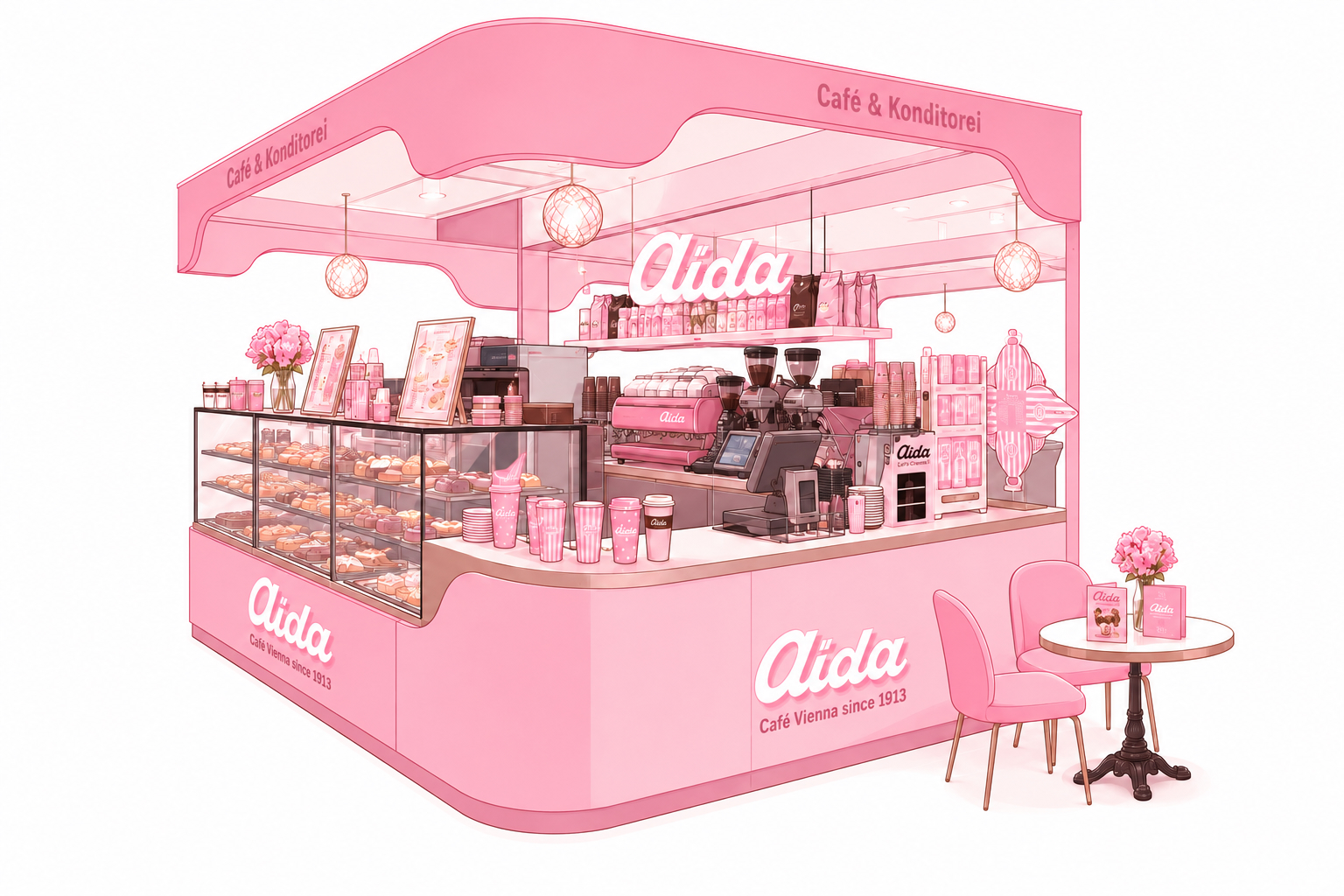 AÏDA Cofeehouse am Beispiel Standort Berlin