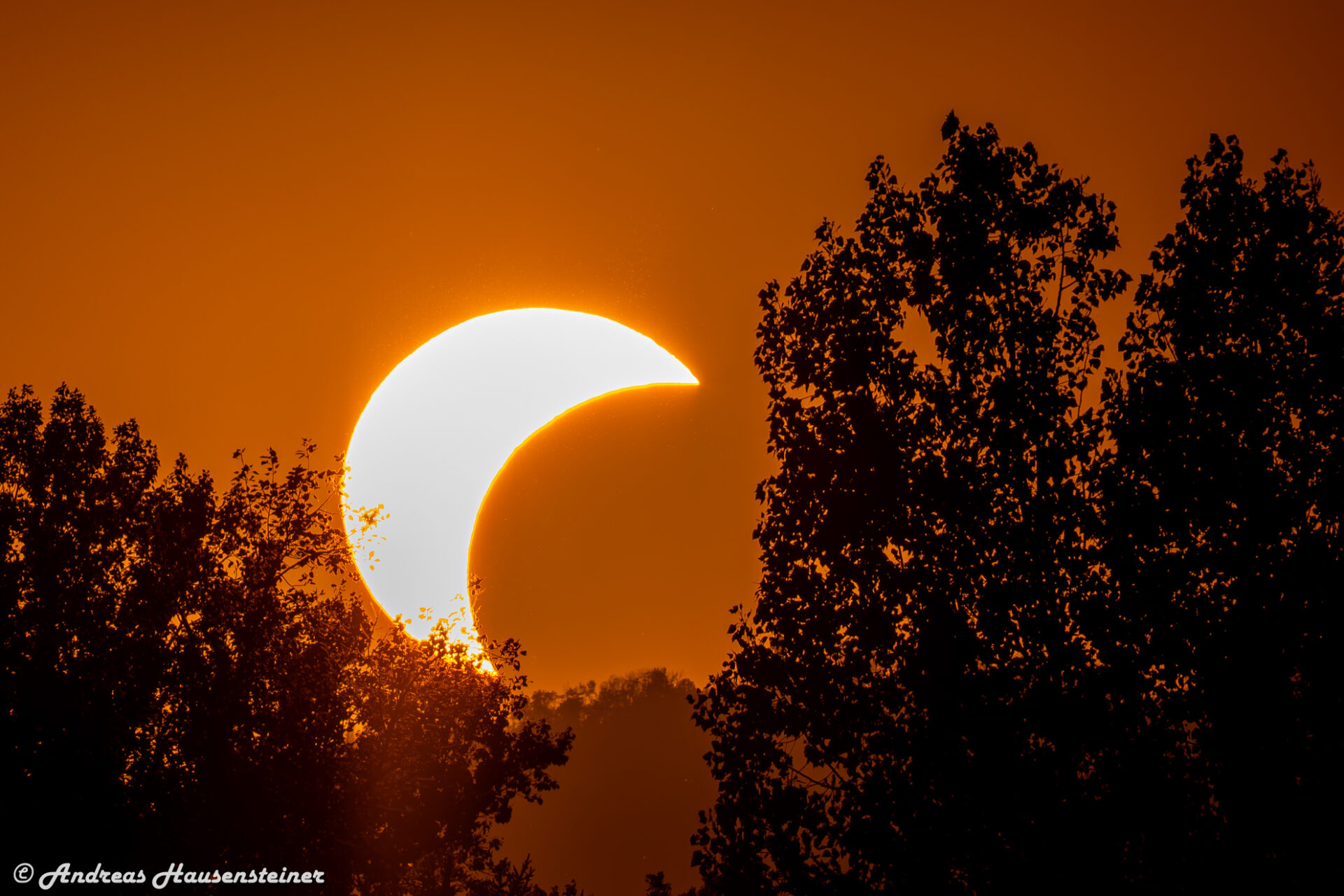 Partielle Sonnenfinsternis Alte Donau 12.8.26