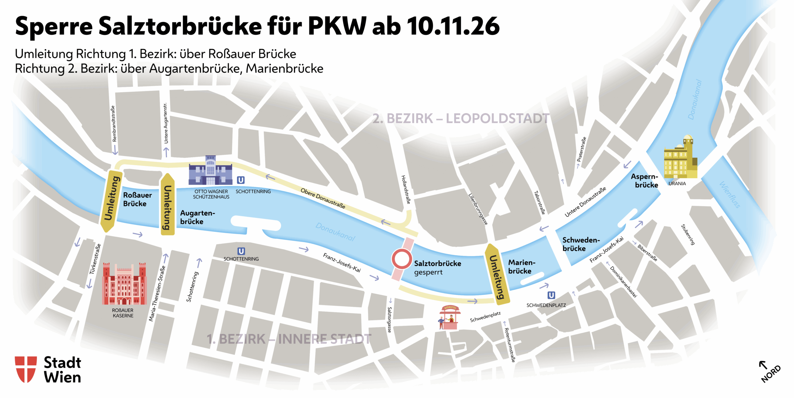 Salztorbrücke Sperre