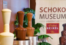 Das SchokoMuseum in Liesing feiert sein 25. Jubiläum Im Schokomuseum warten die Schokobrunnen auf Gratulanten © HEINDL
