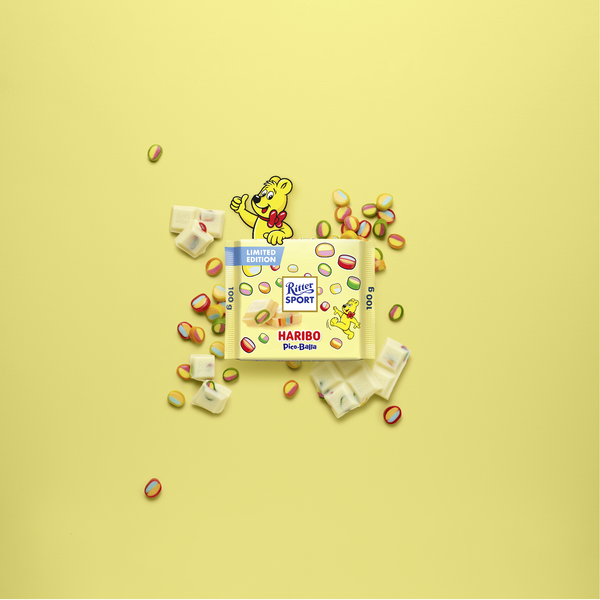 RITTER SPORT HARIBO Pico-Balla in weißer Schokolade,