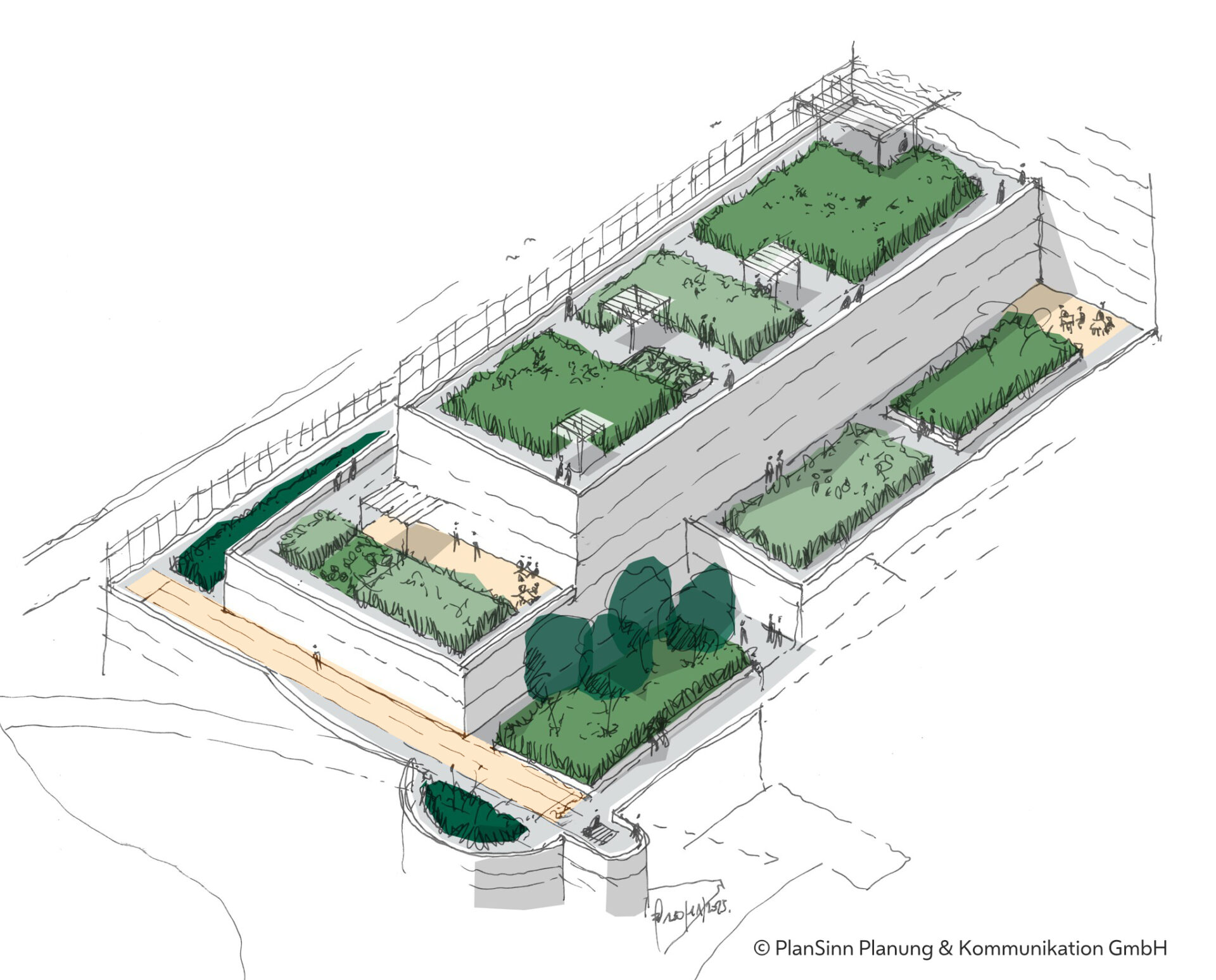 Stadtplanung: Neugestaltung beim Standort Erdberg an der Tangente - Visualiserung